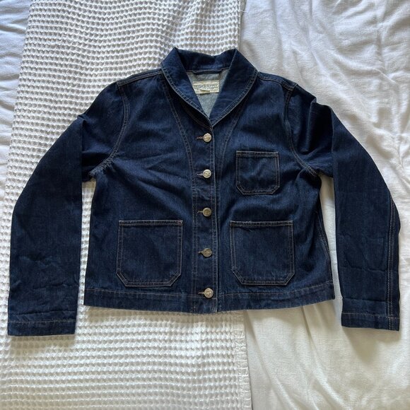 Ralph Lauren Denim & Supply Shawl Collar Denim Sailor Anchor Button Jacket - Picture 1 of 8